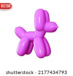 Dog Helium Balloon Purple Color....