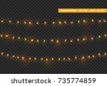 christmas lights isolated... | Shutterstock .eps vector #735774859