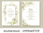 elegant hand drawing wedding... | Shutterstock .eps vector #1909669729