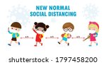 back to school for new normal... | Shutterstock .eps vector #1797458200