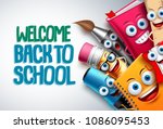 back to school vector... | Shutterstock .eps vector #1086095453