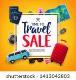 time to travel ads banner up to ... | Shutterstock .eps vector #1413042803
