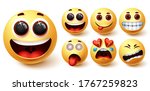 emojis excited vector set.... | Shutterstock .eps vector #1767259823