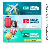 travel voucher template vector... | Shutterstock .eps vector #1804755436