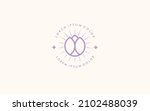 abstract wellness logo. lotus... | Shutterstock .eps vector #2102488039