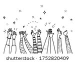 applause hand draw hand drawn... | Shutterstock .eps vector #1752820409