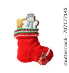 Photo of Festive red Xmas stocking filled with gifts | Free christmas ...
