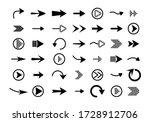 big set of vector flat arrows.... | Shutterstock .eps vector #1728912706