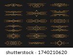 set of art deco black... | Shutterstock .eps vector #1740210620