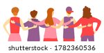 team hug. back view of friends... | Shutterstock . vector #1782360536