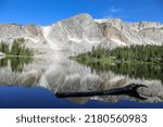 Lake Marie of the Snowy Range of southwestern Wyoming.  Part of the Medicine Bow-Routt National Park. Snowy Range in Wyoming