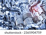 Small photo of Metallic background of car automotive transmission gearbox