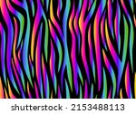 Zebra Rainbow Abstract Seamless ...