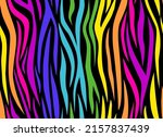 Zebra Rainbow Abstract Seamless ...