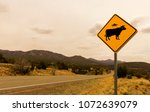 Cow Alien Abduction Road Sign...