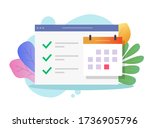 online calendar web task to do... | Shutterstock . vector #1736905796