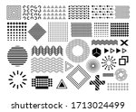 vector memphis  set of abstract ... | Shutterstock .eps vector #1713024499