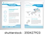 vector brochure flyer design... | Shutterstock .eps vector #350427923