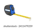 Construction blue tape measure...