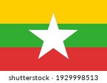 Burma Flag Vector Illustration ....