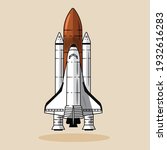 Cartoon Rocket Space Ship Take...