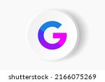 initial letter g logo. social... | Shutterstock .eps vector #2166075269