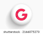 initial letter g logo. social... | Shutterstock .eps vector #2166075273