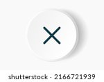 x or deny icon. cross symbol.... | Shutterstock .eps vector #2166721939