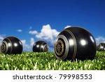 Close Up Of Bowling Balls On An ...