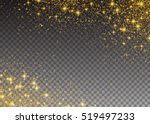 glitter particles effect. gold... | Shutterstock .eps vector #519497233