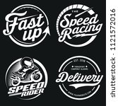 4 logo set design of speed | Shutterstock . vector #1121572016