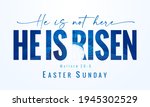 he is not here he is risen ... | Shutterstock .eps vector #1945302529