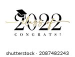 class of 2022 calligraphy... | Shutterstock .eps vector #2087482243