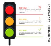 infographic traffic light with...