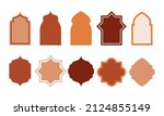 set of islamic shape window... | Shutterstock .eps vector #2124855149