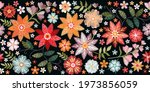 colorful seamless embroidery... | Shutterstock .eps vector #1973856059
