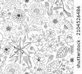 floral seamless pattern with... | Shutterstock .eps vector #2104526486