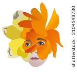 unusual female portrait with... | Shutterstock .eps vector #2104543730