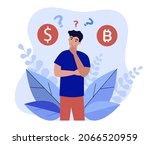 man thinking about buying... | Shutterstock .eps vector #2066520959