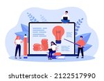 big laptop and tiny business... | Shutterstock .eps vector #2122517990