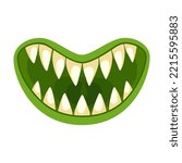 Green Monsters Mouth With Teeth ...