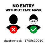 no entry without face mask ... | Shutterstock .eps vector #1765630010