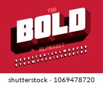 vector of stylized bold font... | Shutterstock .eps vector #1069478720