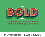 vector of modern bold font and... | Shutterstock .eps vector #1126752290