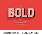 stylized bold alphabet font... | Shutterstock .eps vector #1887924733