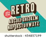 Vector Of Stylized Retro Font...