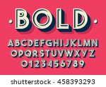 vector of retro font and... | Shutterstock .eps vector #458393293