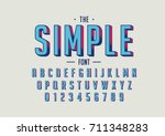 vector of retro bold font and... | Shutterstock .eps vector #711348283