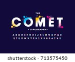 vector of modern abstract font... | Shutterstock .eps vector #713575450