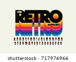 vector of retro bold font and... | Shutterstock .eps vector #717976966